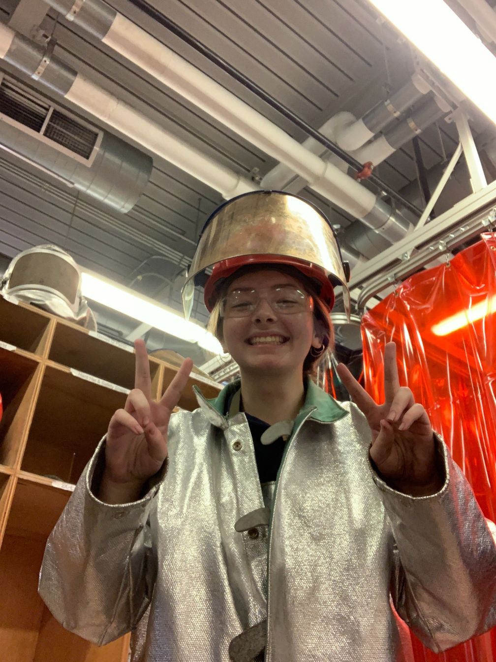Lilly working in the manufacturing and processing lab