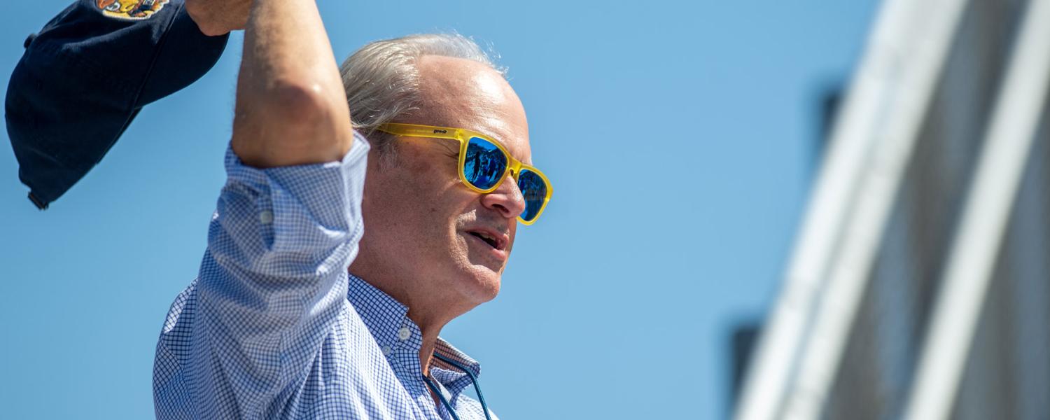 President Diacon in Hat and Sunglasses